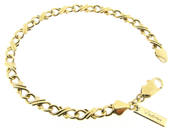Gold flat king's link bracelet