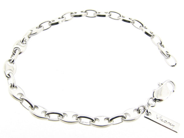 Silberarmband mit hochglänzenden Ankerkettengliedern