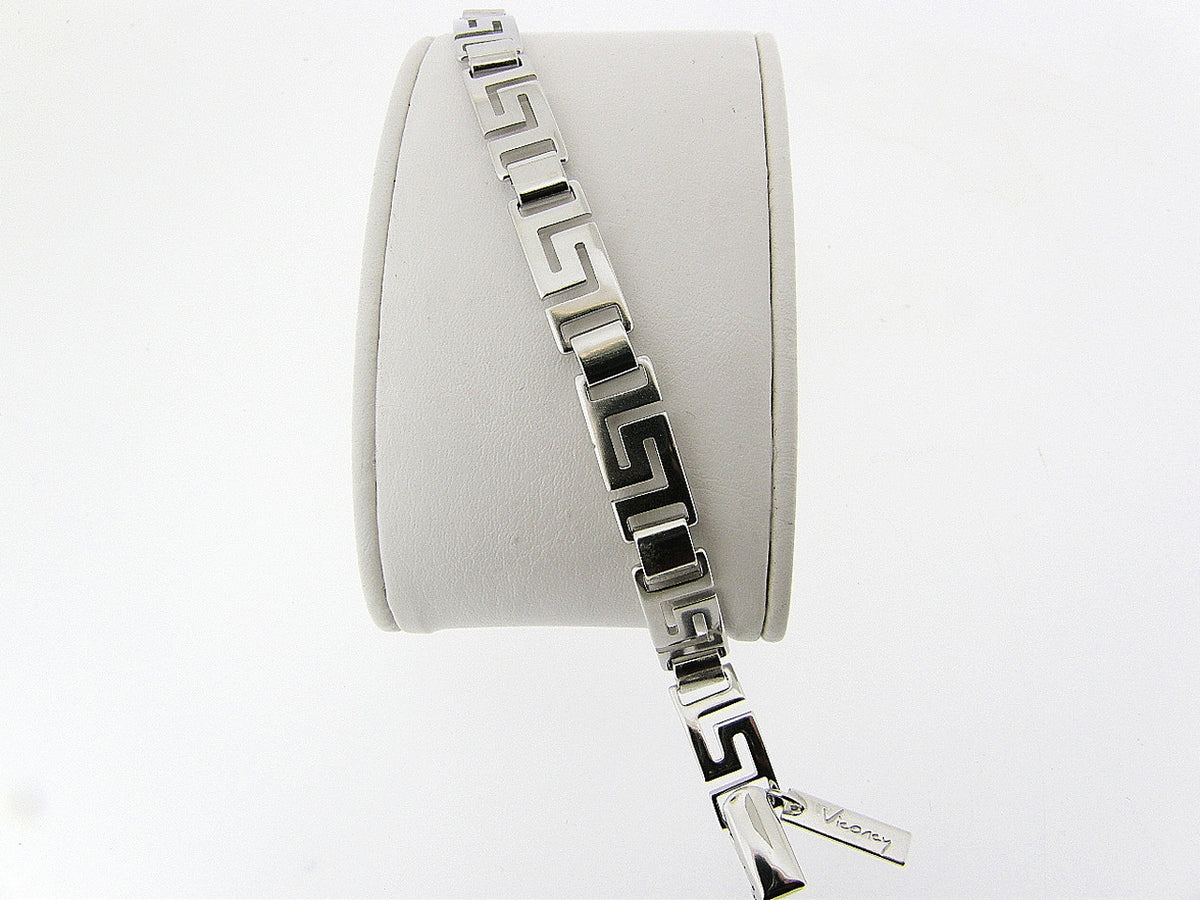 Silberarmband mit breiten griechischen Gliedern