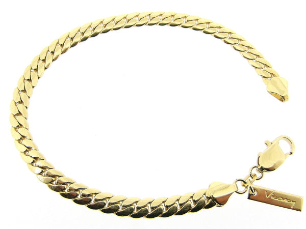 Golden bracelet with braided snake links
