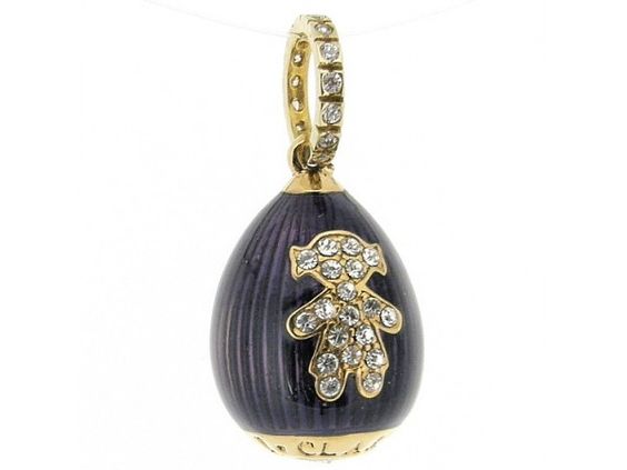 Golden Hermitage Saint Petersburg Egg with Crystal Figurine and 18ct Gold Top Layer