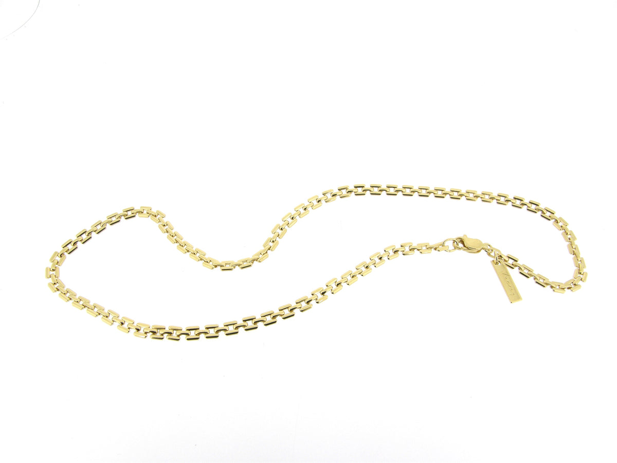 Gouden Franse Collier met vierkante schakeltjes small