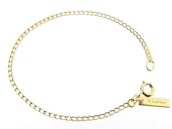 Golden bracelet with braided mini 'close for ever' links