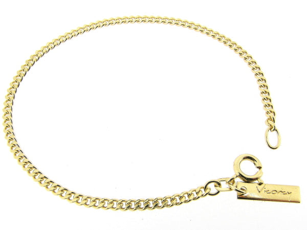 Golden bracelet with classic gourmet link