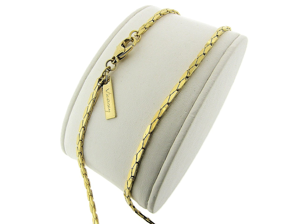 Goldhalskette, diamantiertes Schlangencollier