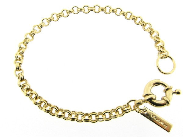Gold double jasseron bracelet