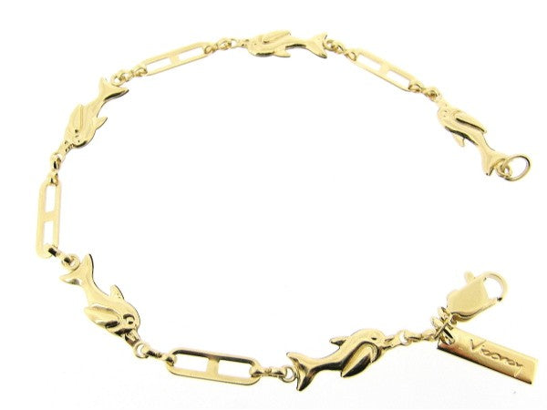 Gouden armbandje met dolfijntjes