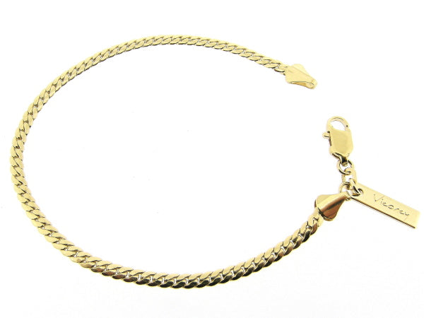 Golden bracelet with high-gloss small snake links