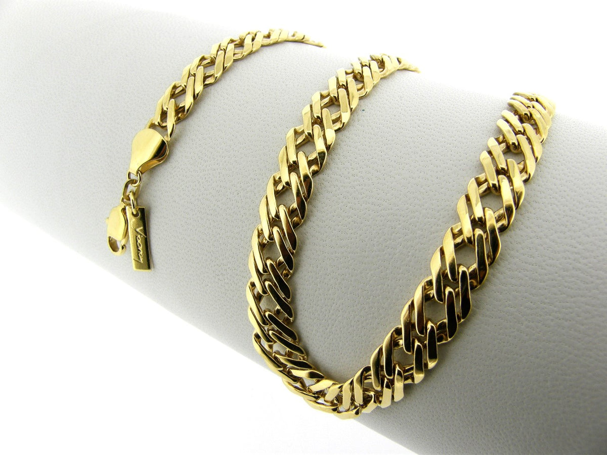 Gold geflochtene Gliederkette diamantgeschliffen