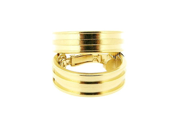 Ear clip creoles French golden earrings