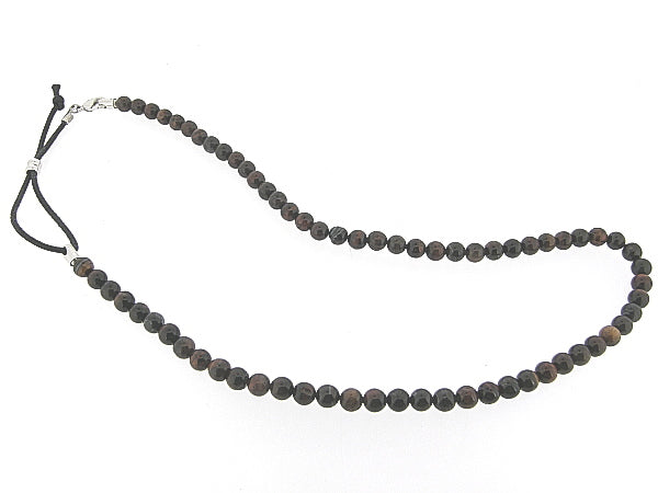 Stardust jasper necklace adjustable with leather cord