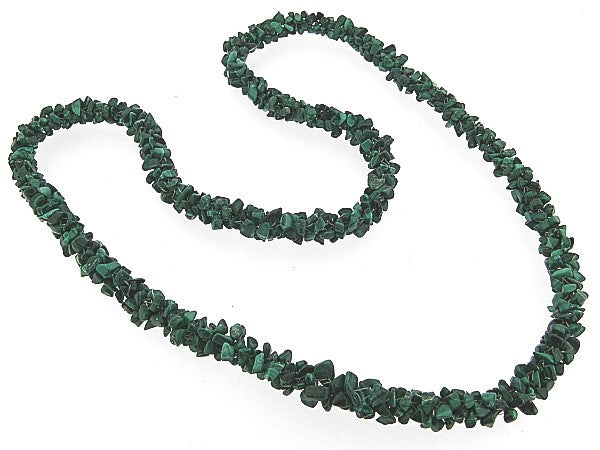 Classic Malachite gemstone necklace with chip gemstones