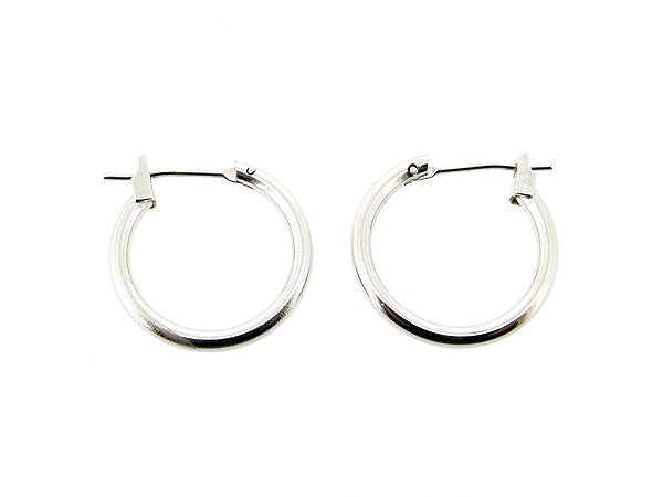 Small silver hoop earring
