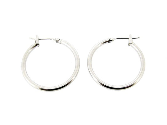 Silver creole earring