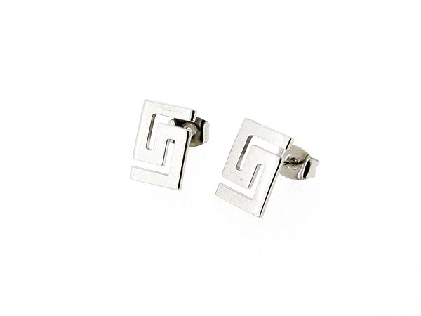 Silberner griechischer Gliederketten-Ohrstecker