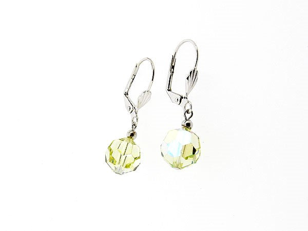 Silver jonquil crystal French earring