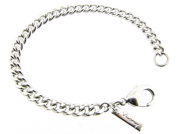 Silberarmband mit großen Panzerketten-Gliedern