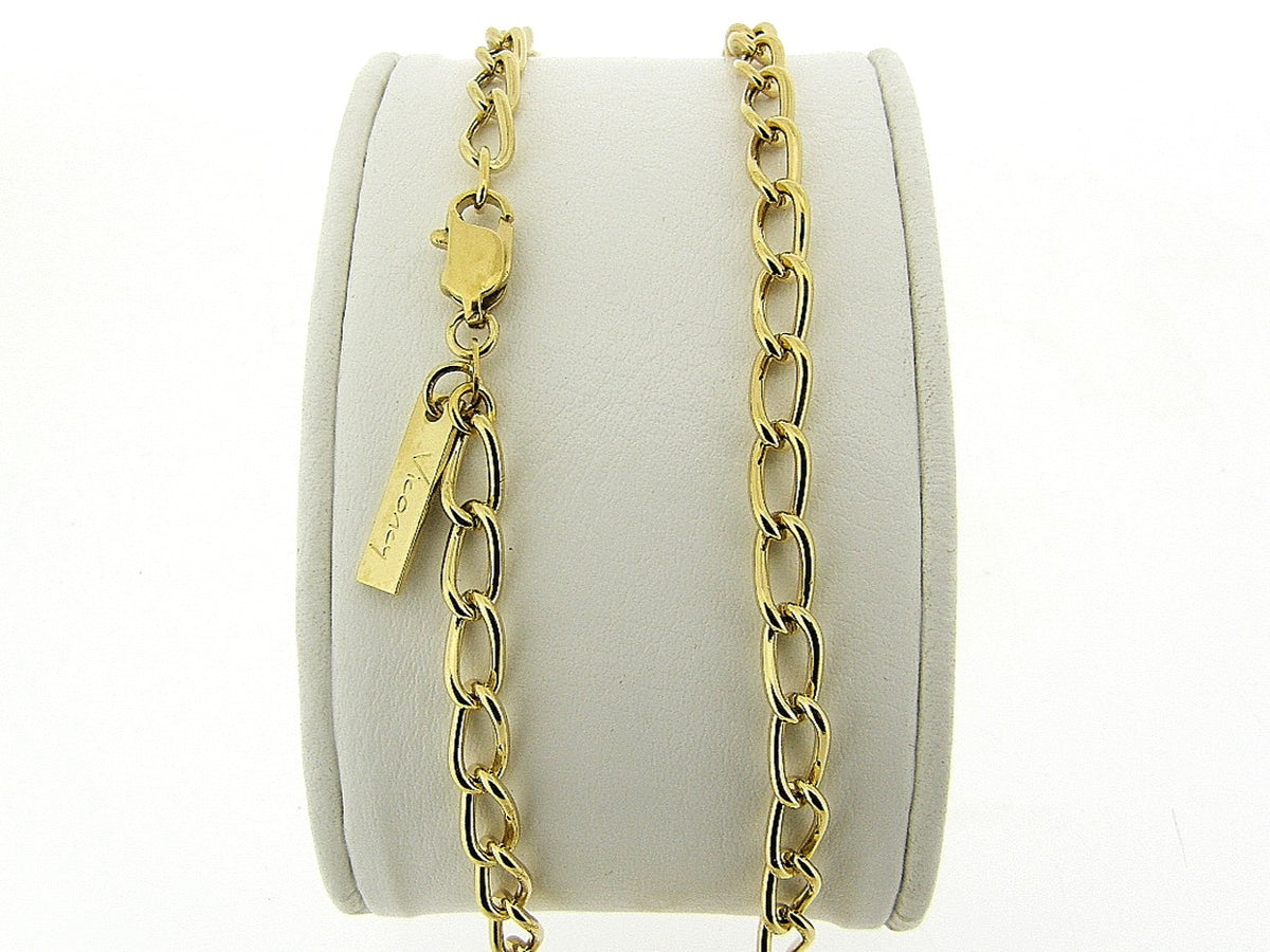 Gold necklace with closed forever links
