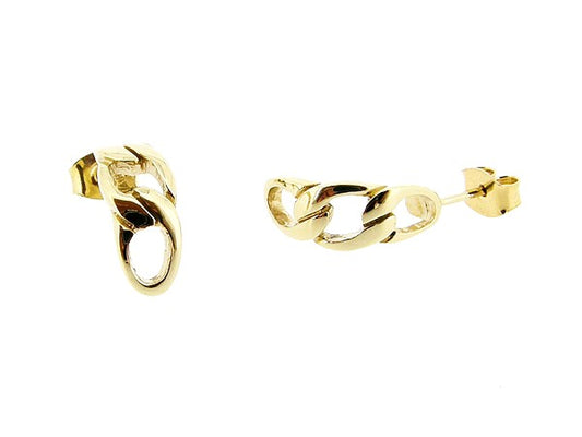 Goldener Ohrstecker, französische Gliederkette