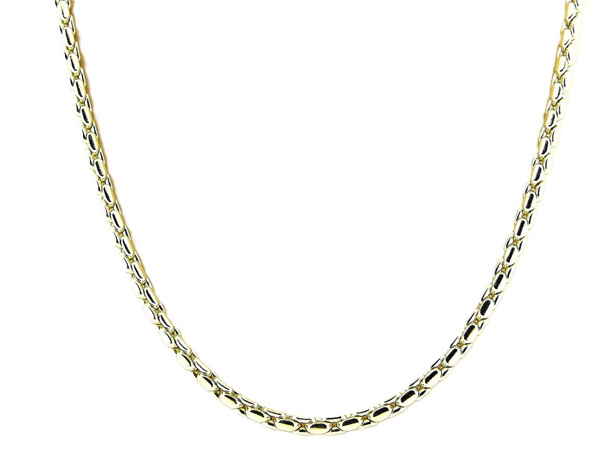 Gold cocktail Boston link necklace with fashionable clasp