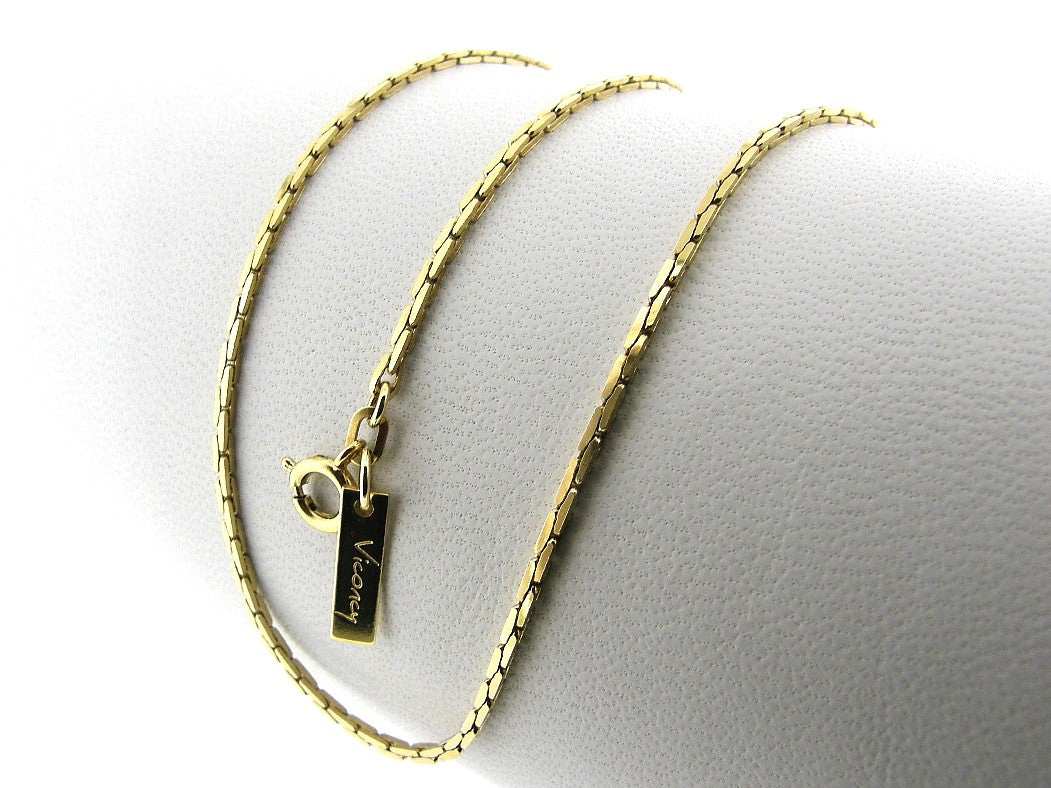 Goldkette Mini Schlangencollier Diamantschliff-Glieder