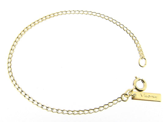 Golden bracelet with braided mini 'close for ever' links