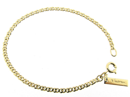 Gold bracelet with gourmette fantasy links