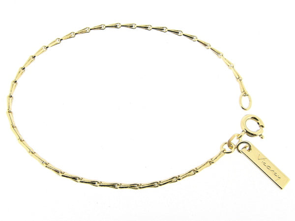 Golden bracelet with mini close forever wheat chain links