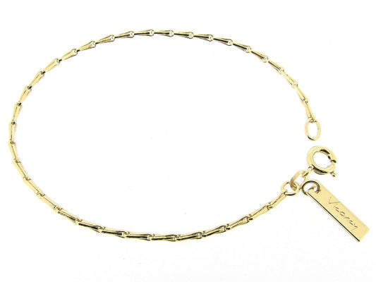 Golden bracelet with mini close forever wheat chain links