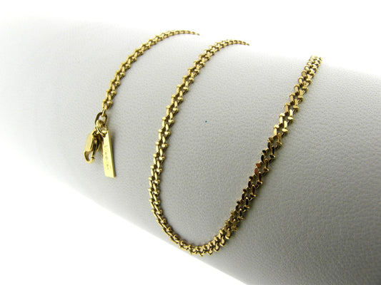 Gouden halsketting gourmet fantasie collier met diamant geslepen schakel