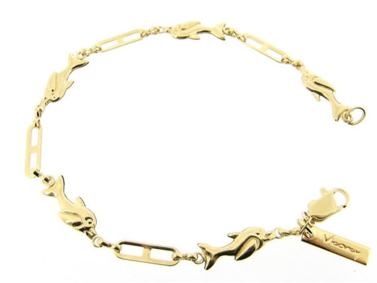 Gouden armbandje met dolfijntjes