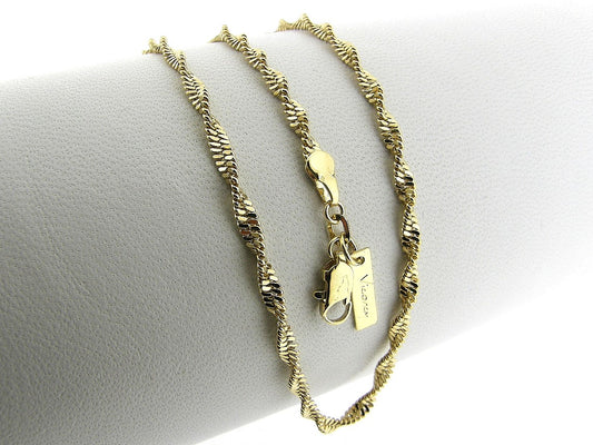 Goldkette Singapur-Collier diamantgeschliffen