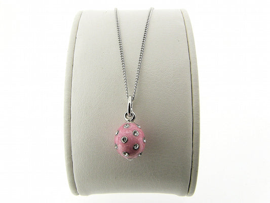 Silver pink mini egg from the Hermitage St. Petersburg.