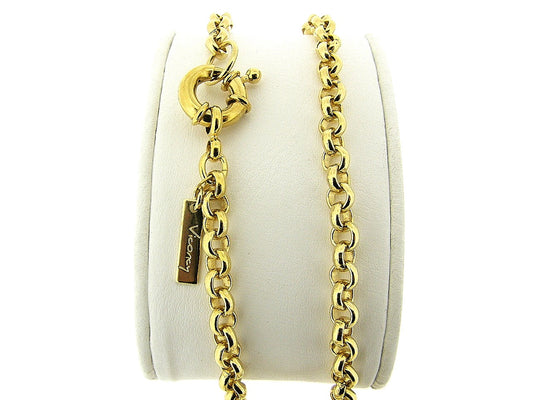 Goldkette Jasseron Collier mit großem, elegantem Verschluss