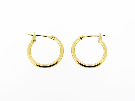 Gold hoop earring