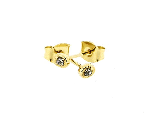 Gouden heldere ovale Swarovski Strass oorknopje