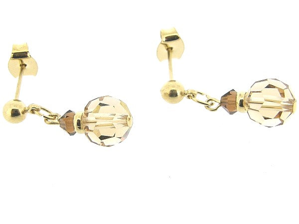 Golden Topaz Swarovski crystal earring