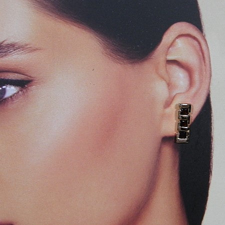 Roségoldener Ohrstecker mit Topas Swarovski-Kristallen