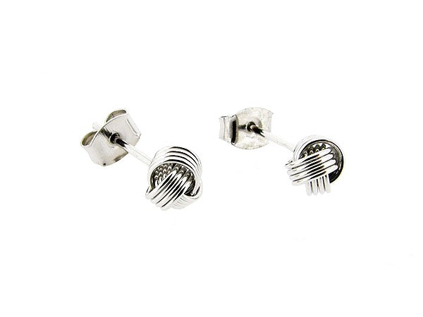 Ohrstecker aus silbernem Diamantknopf