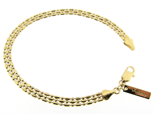 Gold bracelet with small ball chain