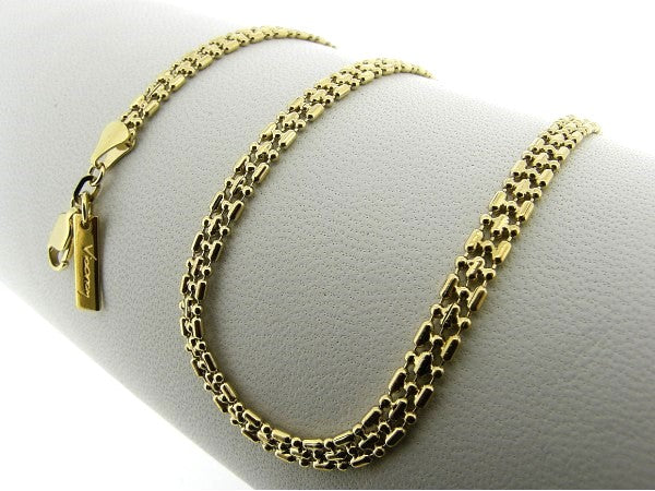 Goldene Halskette Collier mit kleinen, dezenten Kugeln als Glieder