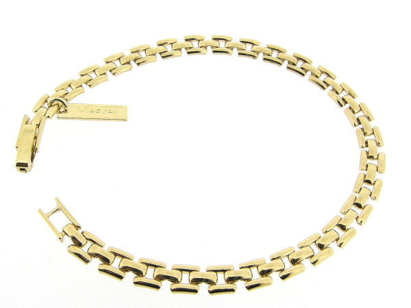 Golden French bracelet with square links