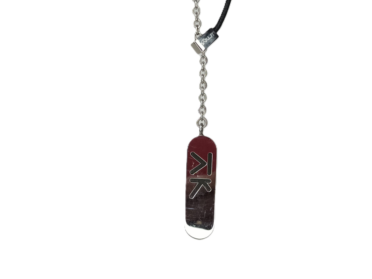 Makuti stainless steel necklace with diamond and gold pendant