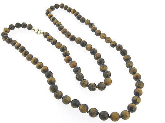 Tiger's eye gemstone necklace
