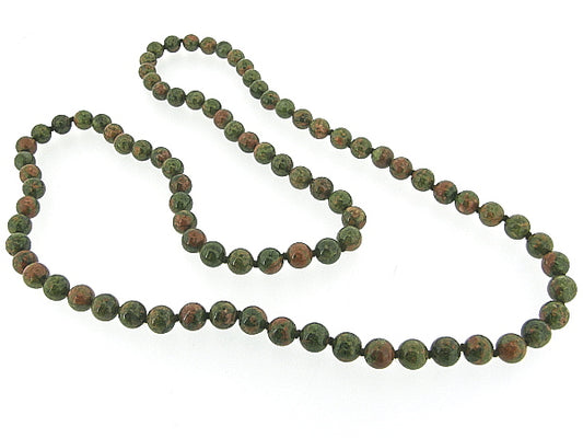 Unakite gemstone necklace