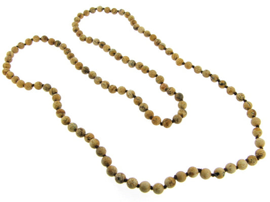 Landscape agate gemstone necklace