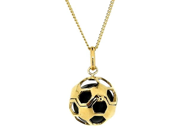 Goldkette mit Fußball-Anhänger